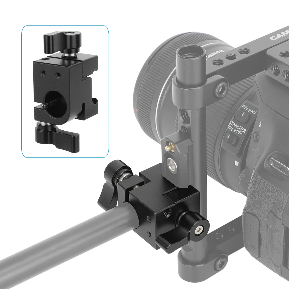 CAMVATE 15mm Rod Holder With NATO Rail Clamp Mount For Sony Canon Camera Shoulder Rig Kit Clamp