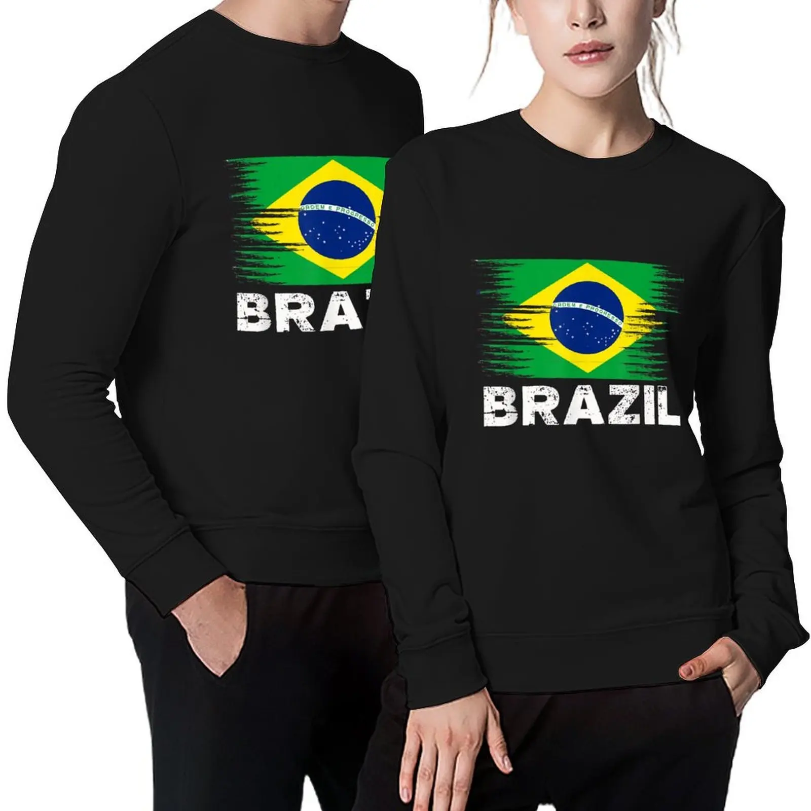

brazil brazilian flag heritage Pullover mens clothing men's clothing male clothes graphic t shirts men sweatshirt male