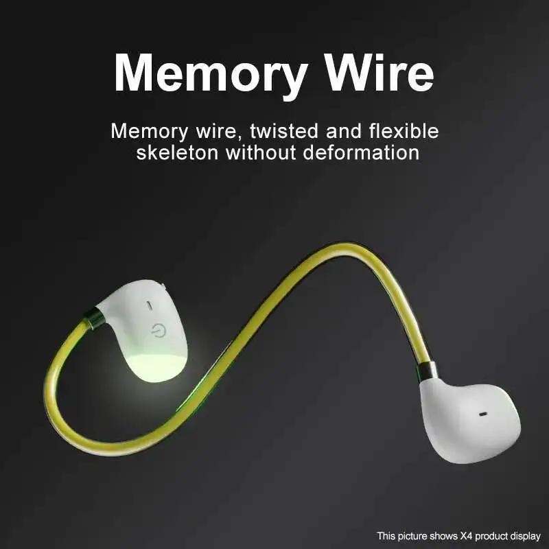

RGB Light HIFI Stereo Long Battery Life Earbuds Wireless Ear-hook Bluetooth Bone Conduction Earphones For Night Running Sports