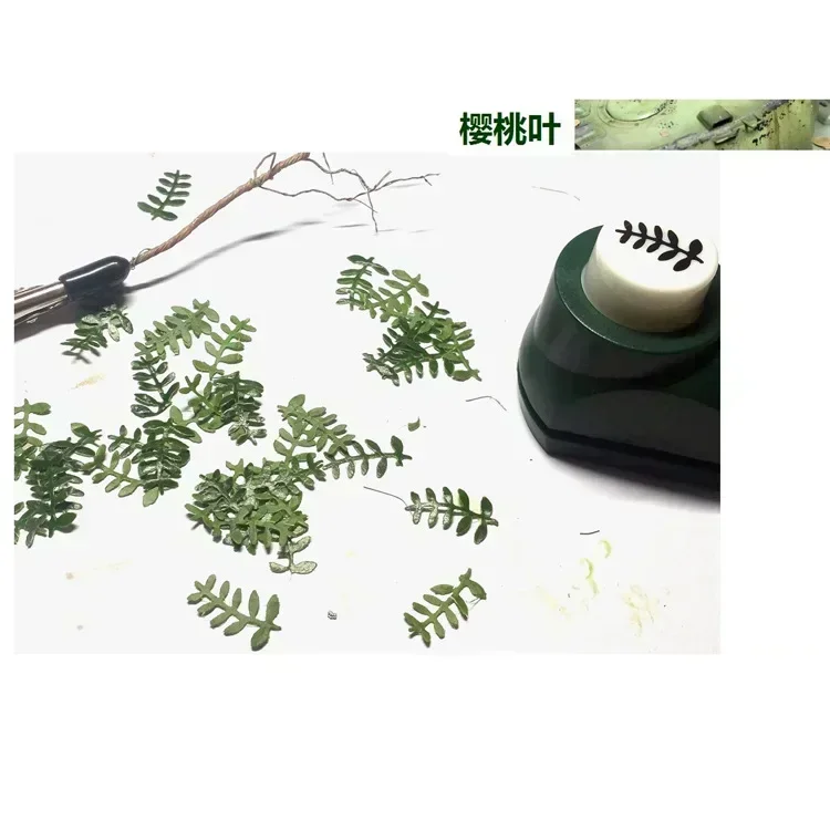 4 in 1 Model pemandangan daun pukulan Model daun Puncher pasir meja aksesoris skenario Model Mini lubang Puncher alat Scrapbooking