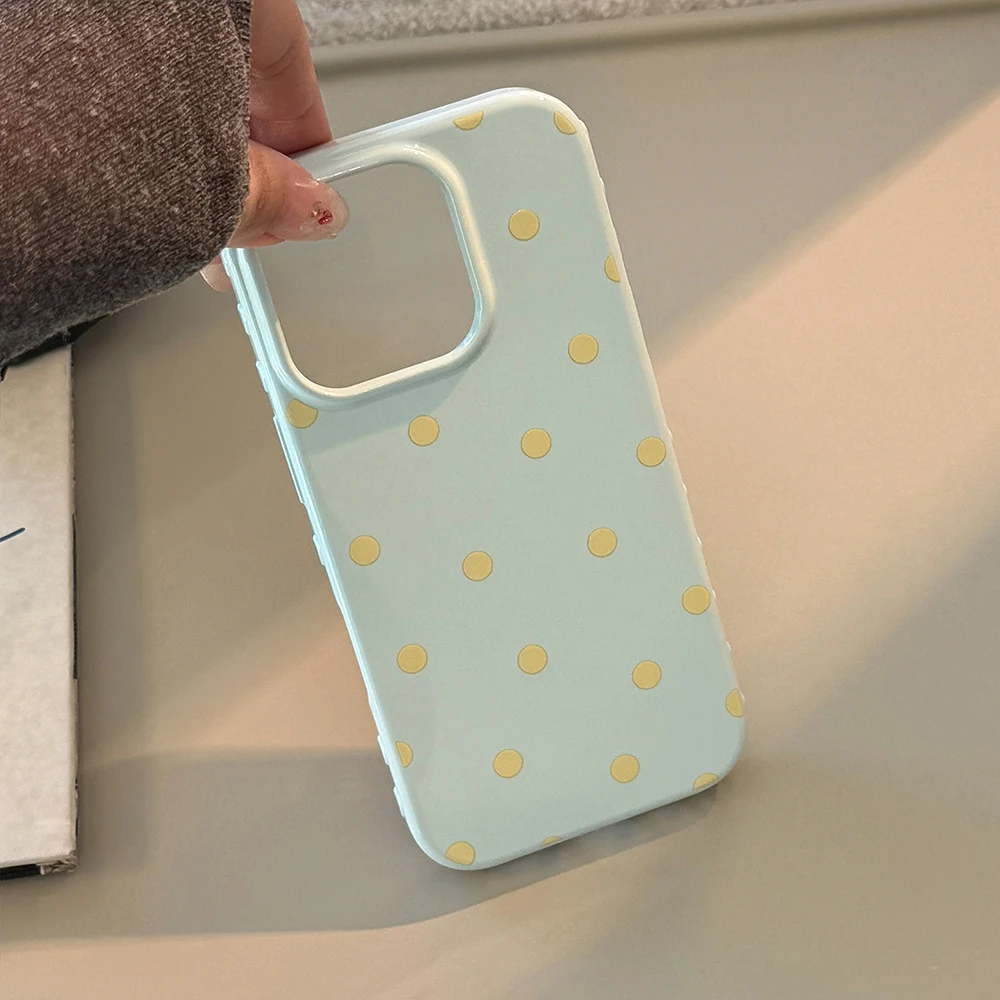 INS Niedliche Polka Dot Weiche Handyhülle für iPhone 14 16 15 17 18 Pro Max Koreanische Candy Pink Handy Schutzhülle Rückseite – Detail 14
