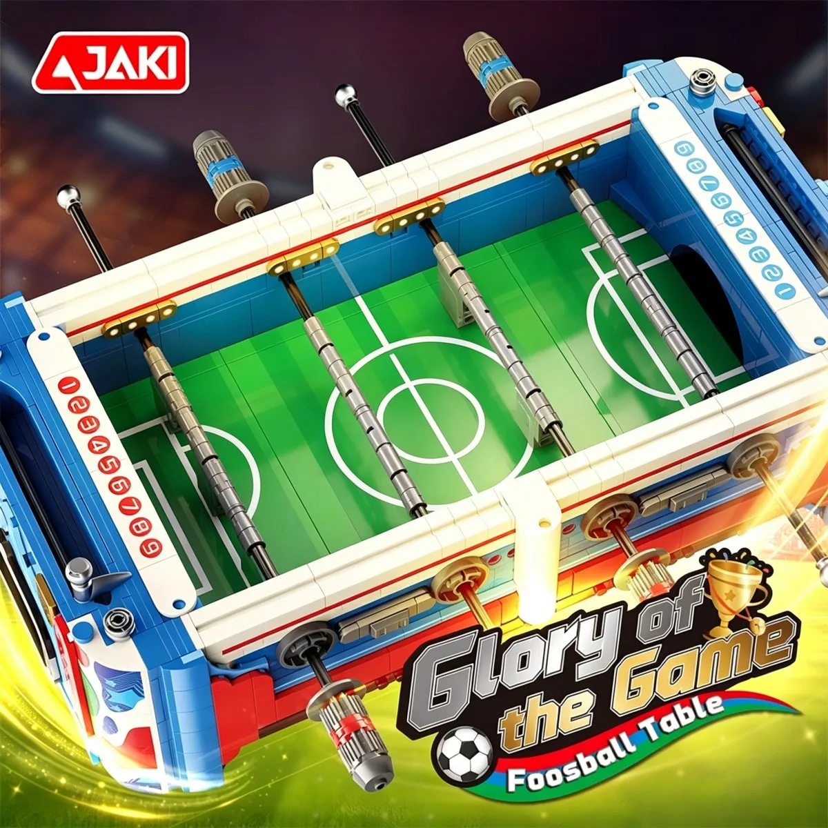 

Soccer Tabletop Building Blocks Educational DIY Toy Two Player Battle Board Game Toy Football Fans Gift Game For Family Party