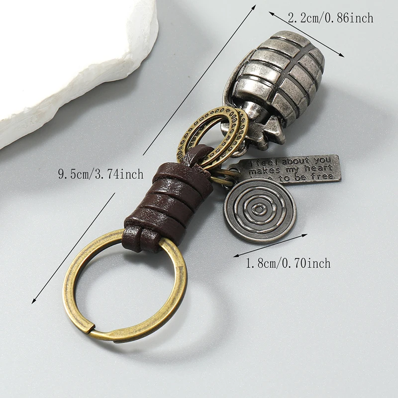 Fashion jewelry grenade shape pendant keychains