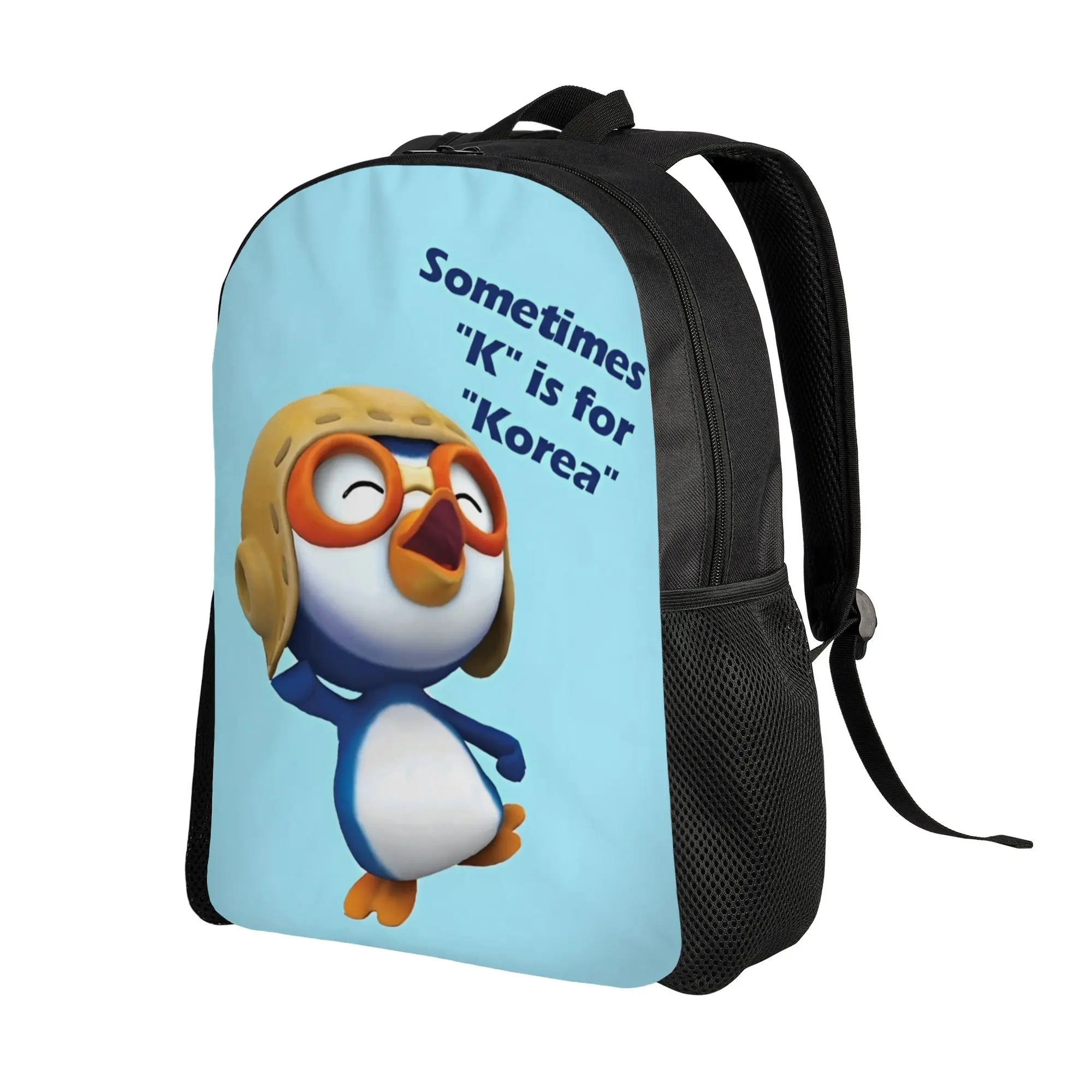 Pororos Cartoon Penguin Backpack Women Men  Soft Backpacks Polyester Casual High School Bags Camping Designer Rucksack