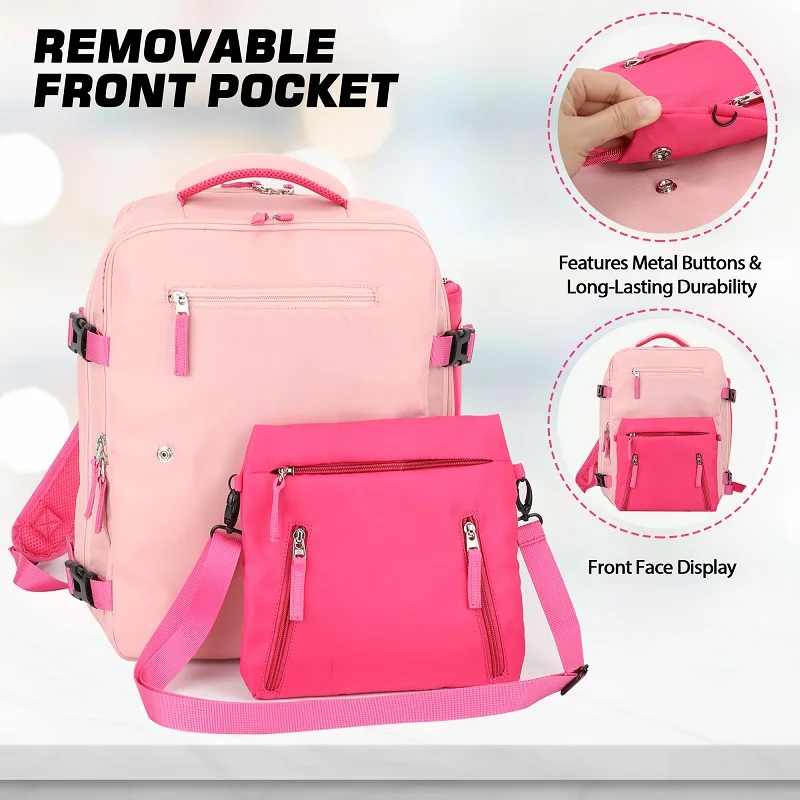 Zaino da viaggio da donna Borsa a tracolla da lavoro per aereo USB per laptop da 17 pollici Borsa da viaggio per studenti in nylon Vendita calda