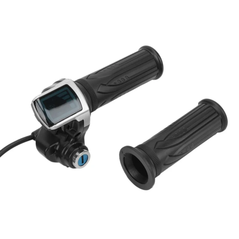 

Electric Bike Twist Throttle Grip Lock Key Set LED Indicator For Motorcycle Scooter 48V