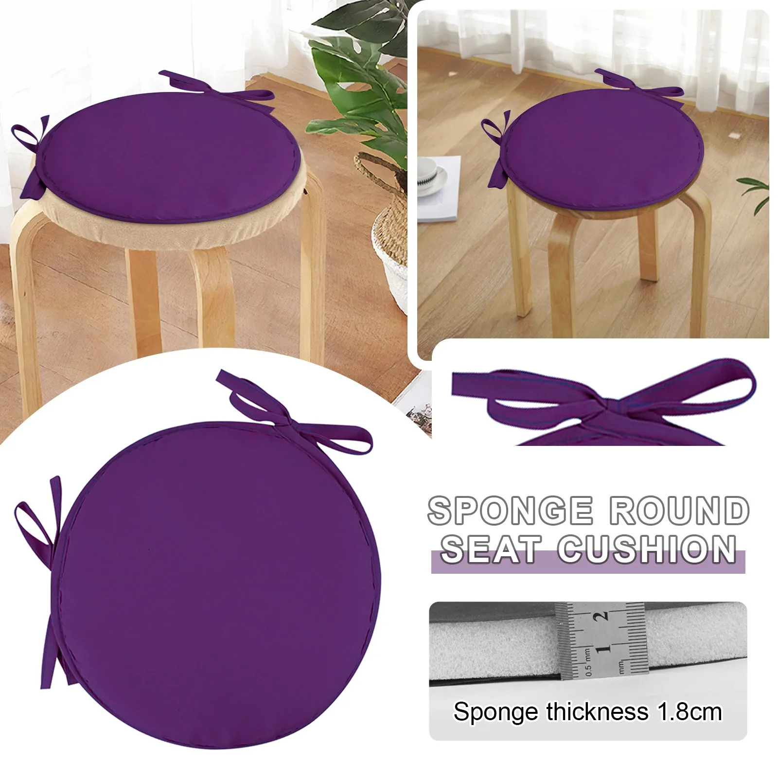 

Round Chair Cushion Candy Color Seat Cushions With Drawstring Home Decor Pillows Throw Pillows Office Chair Cushion Stool Patio