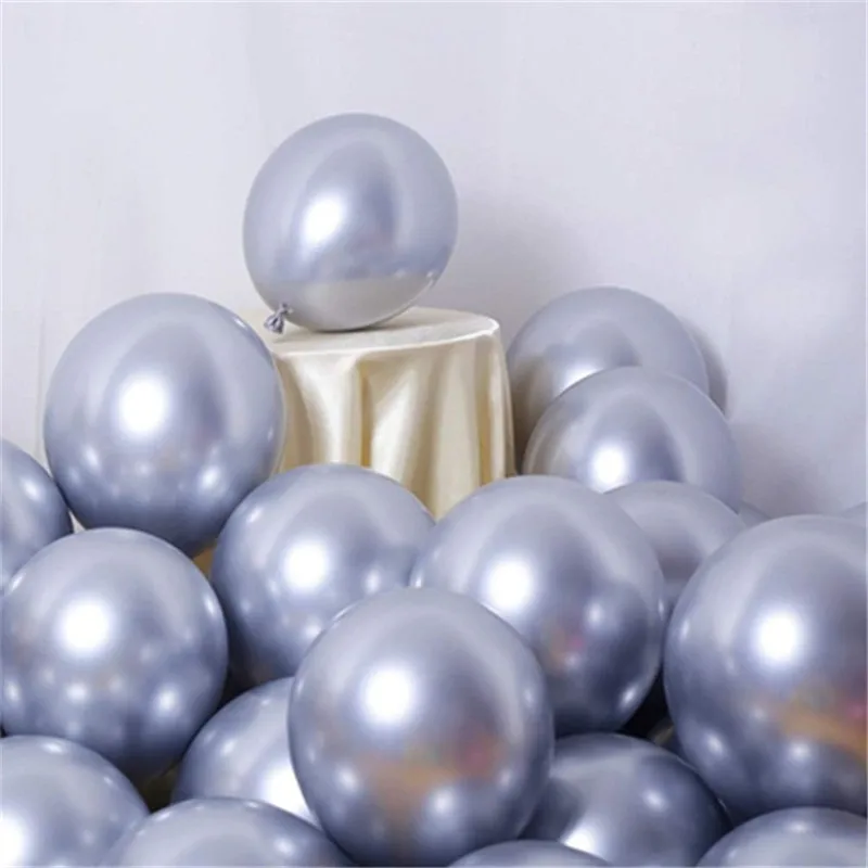 Metallic Silver Balloons 84pcs Silver 18 12 10 5 Inch Chrome Balloon Garland Arch Kit Birthday Wedding Baby Shower Party Decor