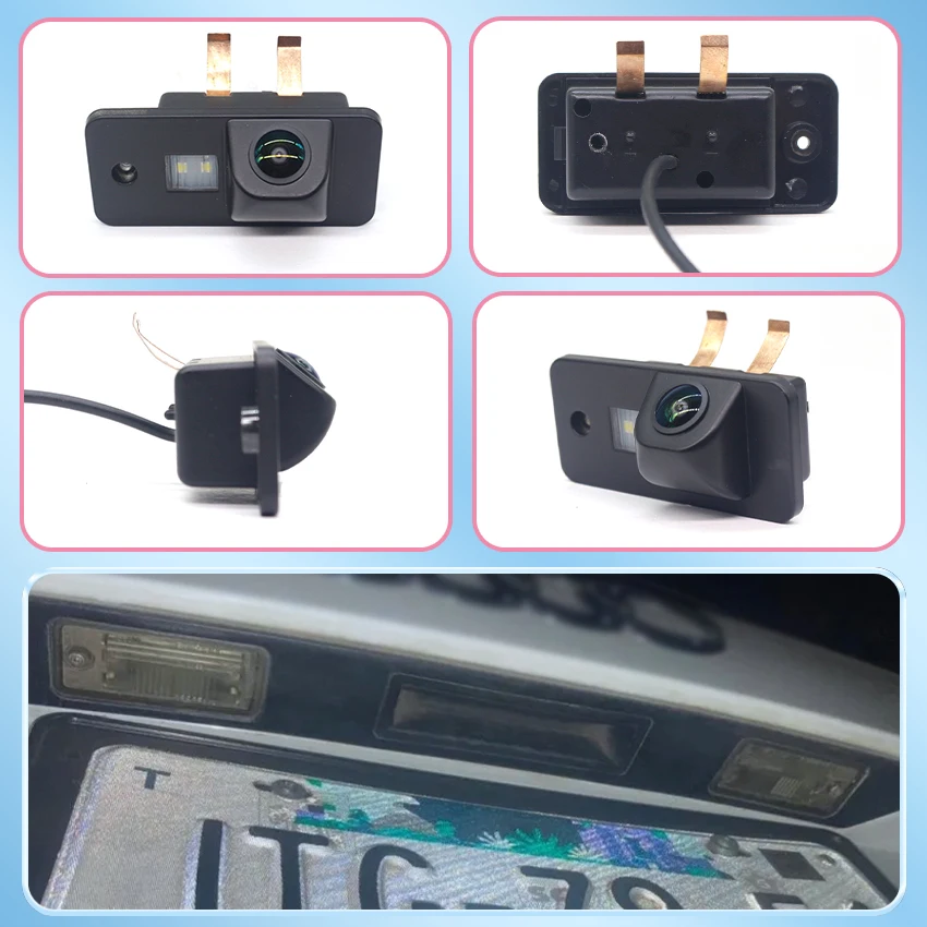 170 ° كامل HD 1080P سيارة كاميرا الرؤية الخلفية لأودي A3 8P S3 A4 S4 A6 A6L S6 A8 S8 RS4 RS6 Q7 للرؤية الليلية عكس وقوف السيارات احتياطية #2