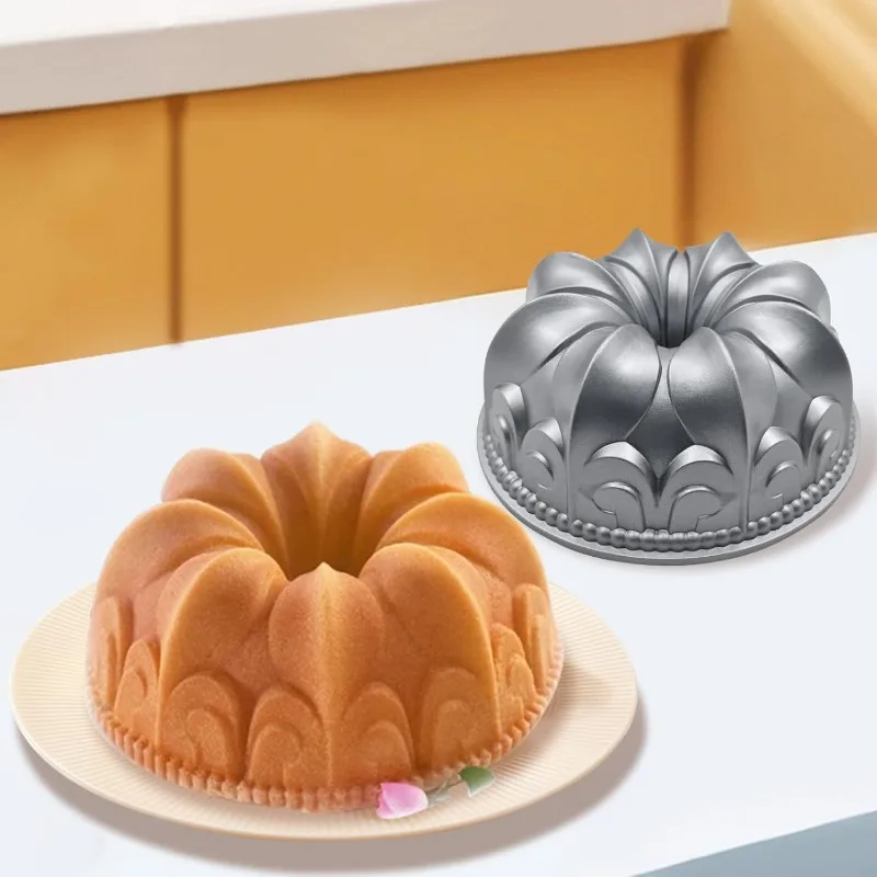 1Pc Aluminum Cake Pan, Non-Stick Cake Mold Charlotte Easy To Clean Cake Baking Mold for Birthday Christmas Wedding Events