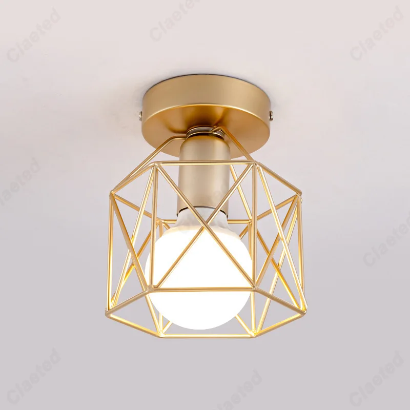 

European Modern Minimalist LED Wrought Iron Ceiling Lamp Living Room Dining Room Corridor Porch Balcony Lighting E27