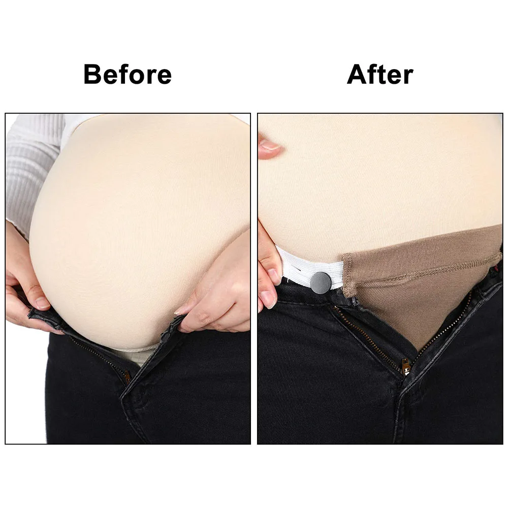 1pcs Maternity Pants Extender Adjustable Waist Extenders Pregnancy Waistband Extender Elastic Pregnancy Trouser