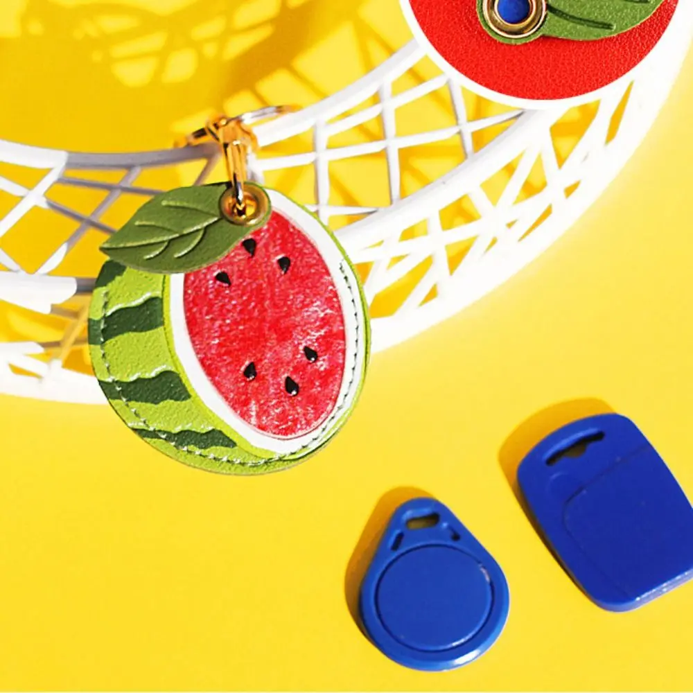 الفاكهة الخضراء يترك الجلود المفاتيح واقية مكافحة خسر الكرتون مفتاح حامل DIY بها بنفسك السحر الكرتون الفاكهة بولي Fruit الفاكهة حلقات المفاتيح الهدايا