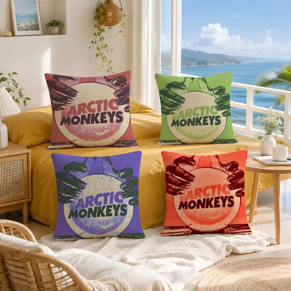 band Arctic Monkeys Cushion Cover Throw Pillow Short Plush Fresh Natural Cushion for Living Room Sofa Ornament Present Gift