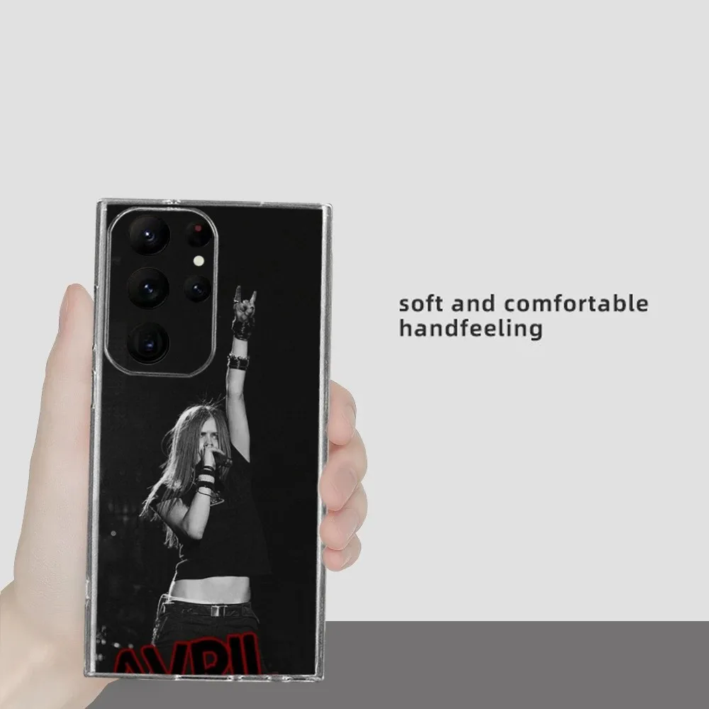 A-Avril Ramona Lavigne Phone Case for Samsung Galaxy S24 Ultra S22 S23 Ultra S21 S20 5G Protective Silicone TPU Funda