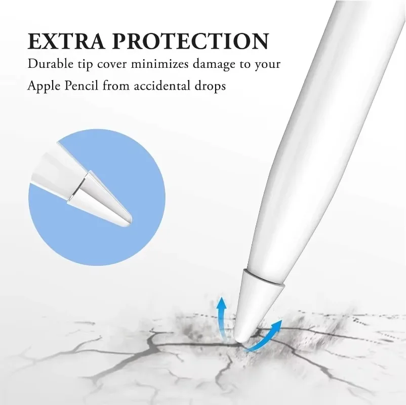 Ponta de lápis capa protetora de silicone macio para apple pencil 1a 2a geração nib tela toque stylus caneta nibs boné para ipencil 1 2