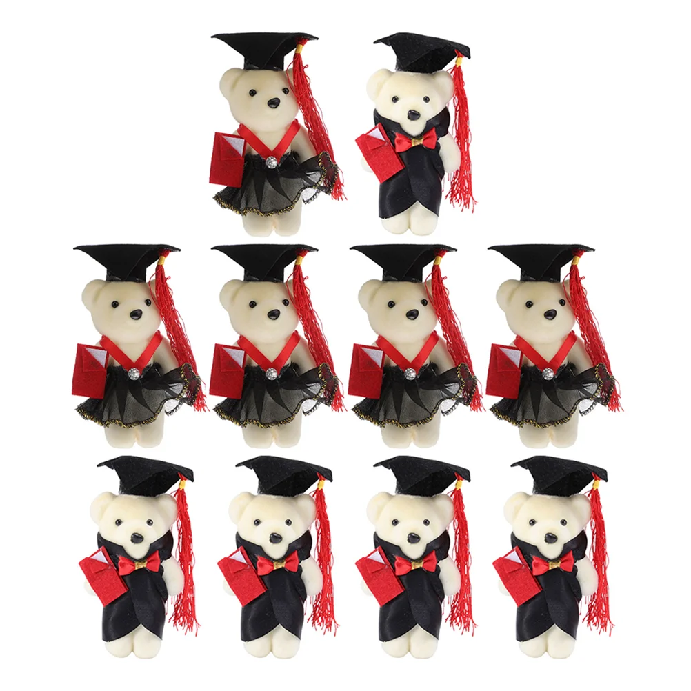 

10 Pcs Bears Dr Gift Standing Mini Graduation Daughter Graduate Stuffed Animals