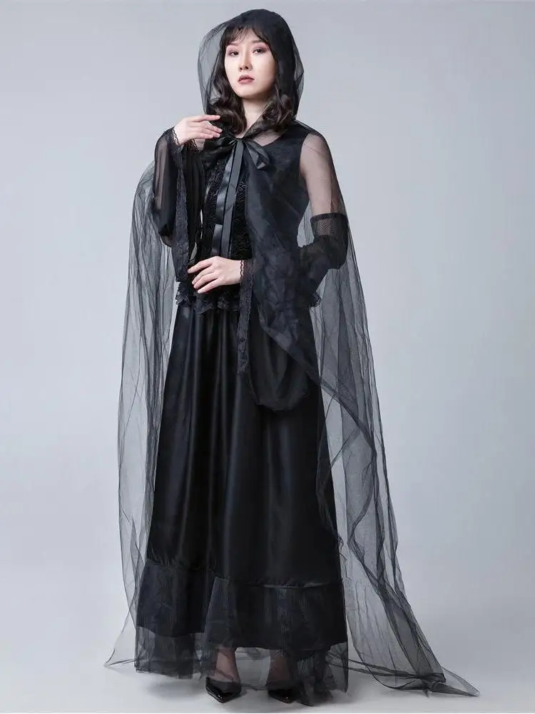 

Halloween Ghost Bride Witch Long Dress Women's Style Elegant Traditional Chinese Costume Custom-Made Size Free Shipping
