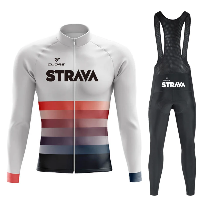 

CUDRE STRAVA Cycling Mtb Clothing Man Bicycles Cycling Uniforms for Men Mountain Bikes Road Bike Accessories Long Sleeve Jersey