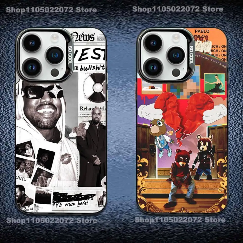 

New Album Rapper Kanye West Phone Case For iPhone 16,15,14,13,12,11,Mini,Pro,E,MAX Black Candy Matte Shockproof Cover