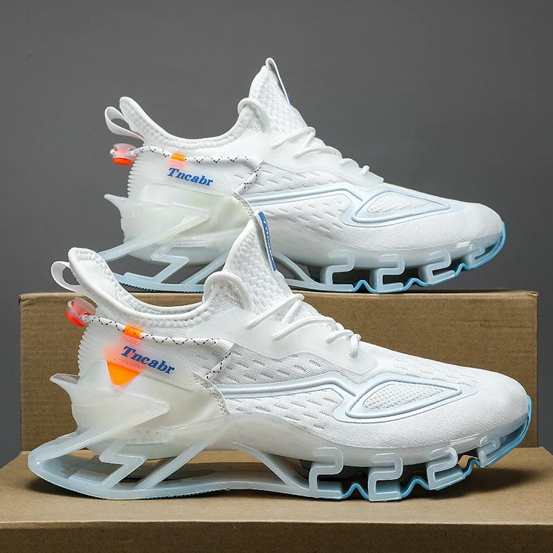 

Мужские кроссовки Chunky Sneaker больших размеров 45-46 с подошвой Blade, модные повседневные дышащие сетчатые кроссовки на платформе для увеличения роста