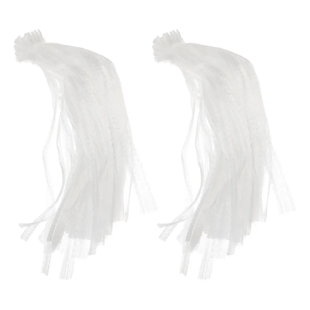 100Pcs White Net Produce Bags Breathable Reusable Mesh Vegetable Bags for Fresh Fruit Vegetable Storage Shopping