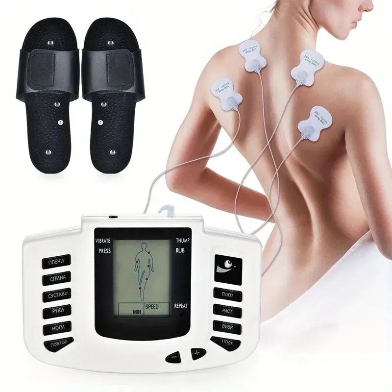 8 Mode TENS Massager EMS Muscle Stimulator Massager With Electrode Patches Set for Full Body Relaxation and Muscle Therapy Care