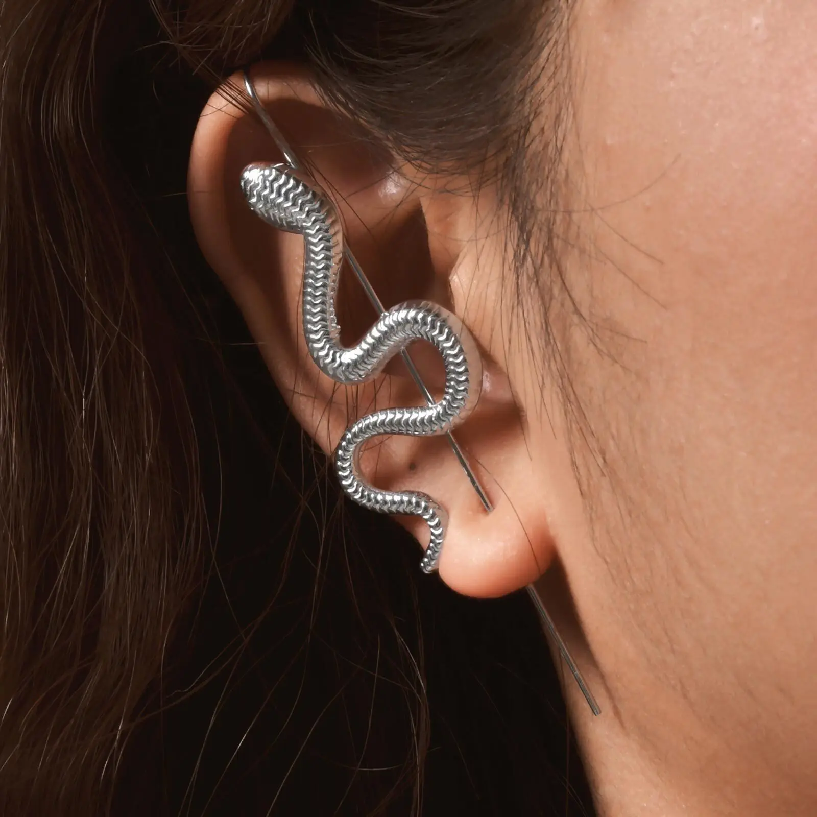 1 Piece Helix Hooks Earrings Ear Wrap Crawler Hook Earrings For Women, Snake  Serpent Cartilage Piercing Punk Jewelry