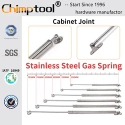 1Pc 316 Stainless Steel Gas Spring Cabinet Joint Universal Shock Absorber Hydraulic Lift Support Strut Bar Customizable