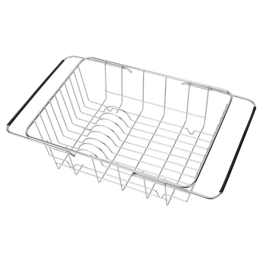 

Stainless Steel Drain Basket Fruit for Counter Kitchen Washing Colander Draining Drying Rack Sink Dish