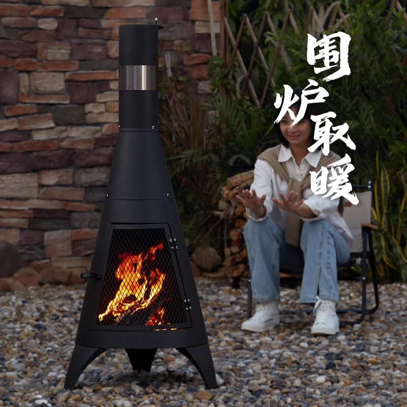 Chimenea de jardín al aire libre, estufa de leña Para acampar, Mini quemador, fuego de viaje, Calentador de Camping, hoguera, muebles Para Terraza