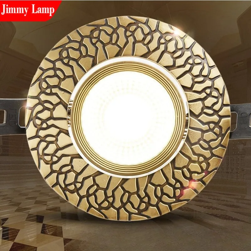 

Nordic Copper Spotlight Tube Light LED Bedroom Living Room Dining Room Fitting Room Ceiling Light Retro Home Embedded Decoration