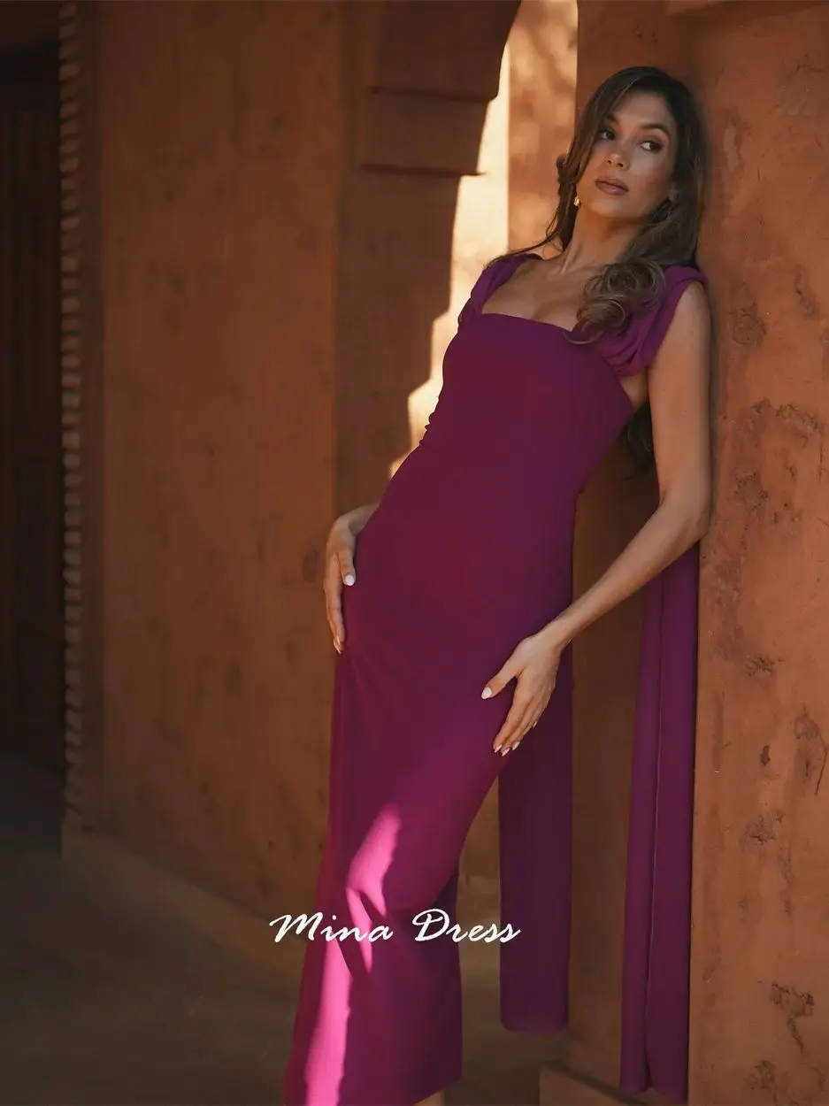 فساتين مينا للمناسبات الرسمية بدون أكمام مخصصة للمناسبات الخاصة بطول الظهر فساتين الحفلات النسائية الأنيقة للسهرة