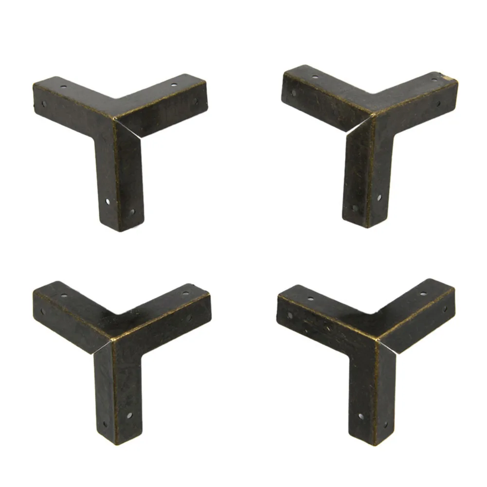 10PCS Decorative Corner Protectors for Wooden Boxes and Furniture Antique Bronze Finish with Easy Installation Screws
