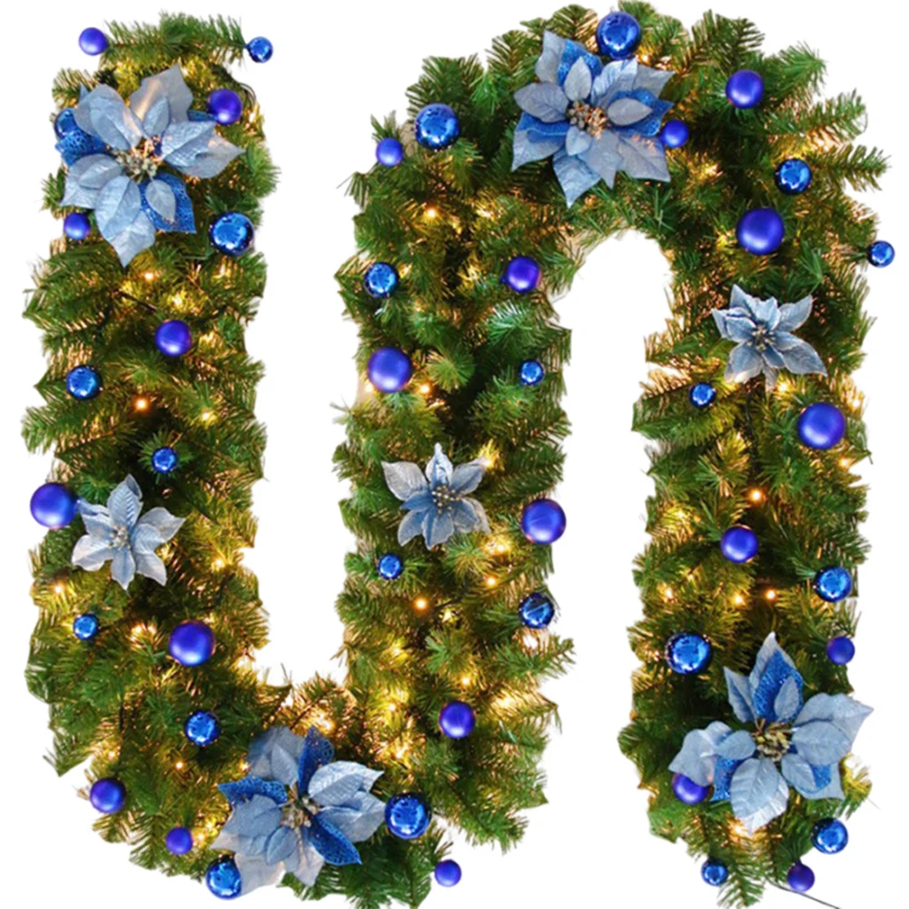 1pc 270cm Christmas Garland DIY Xmas Tree Ornaments Christmas Wreath Hanging Pendent Home Party Decoration