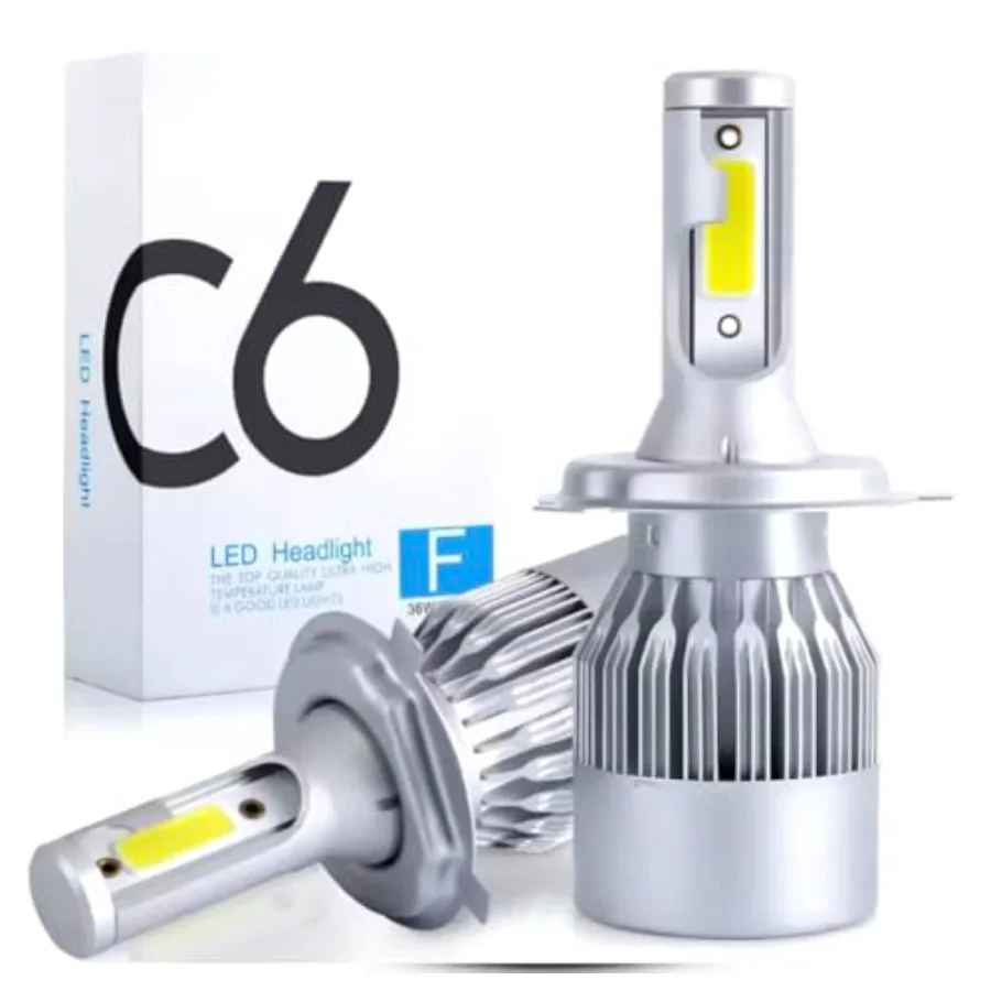 

2PCS H11/9006/9005/H7/H4/H13/9007/9004 Car LED Light 6000K 3800LM Super Bright High and Low Beam Bulb C6 LED Fog Light Headligh
