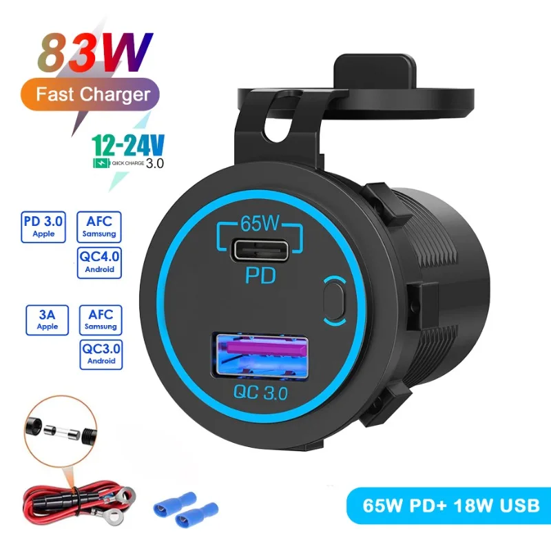83W Car Usb Charger… - image