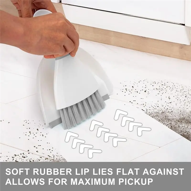 

T33C Маленькая метла и набор совков, мини-ручной пылесборник с чистящей щеткой для дома, рабочего стола, дивана, клавиатуры, подметания