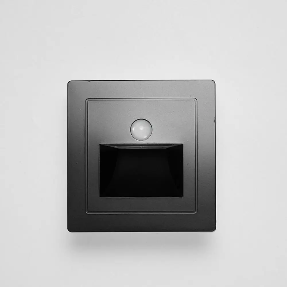 2 Pcs Stair Case Light Recessed Led Wall Lamp Step Lamp Corridor Lighting PIR Motion Sensor Night Light Wall Lighting