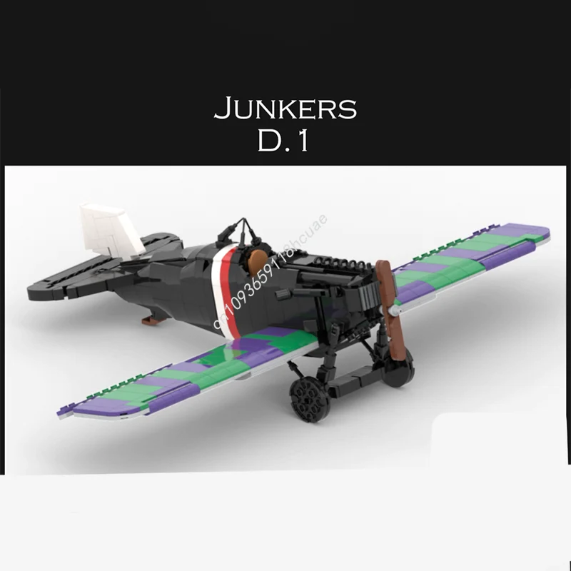 

754 шт. MOC Junkers D.1 строительные блоки STEAM Learning практические способности логическое мышление космос Рождественская игрушка в подарок