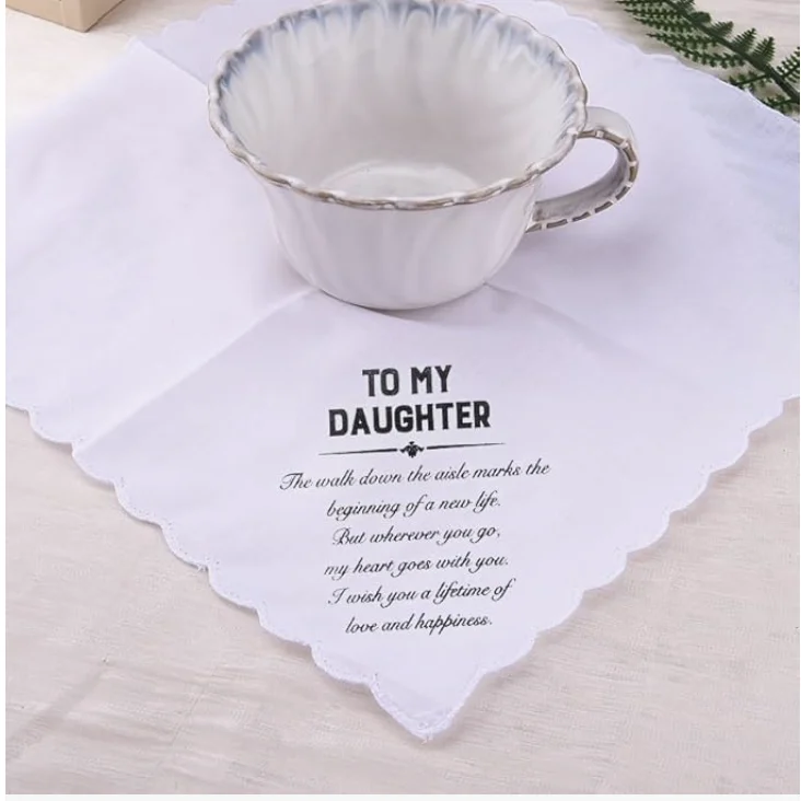 Wedding Handkerchief for To My Daughter in Law Dad Father in Law