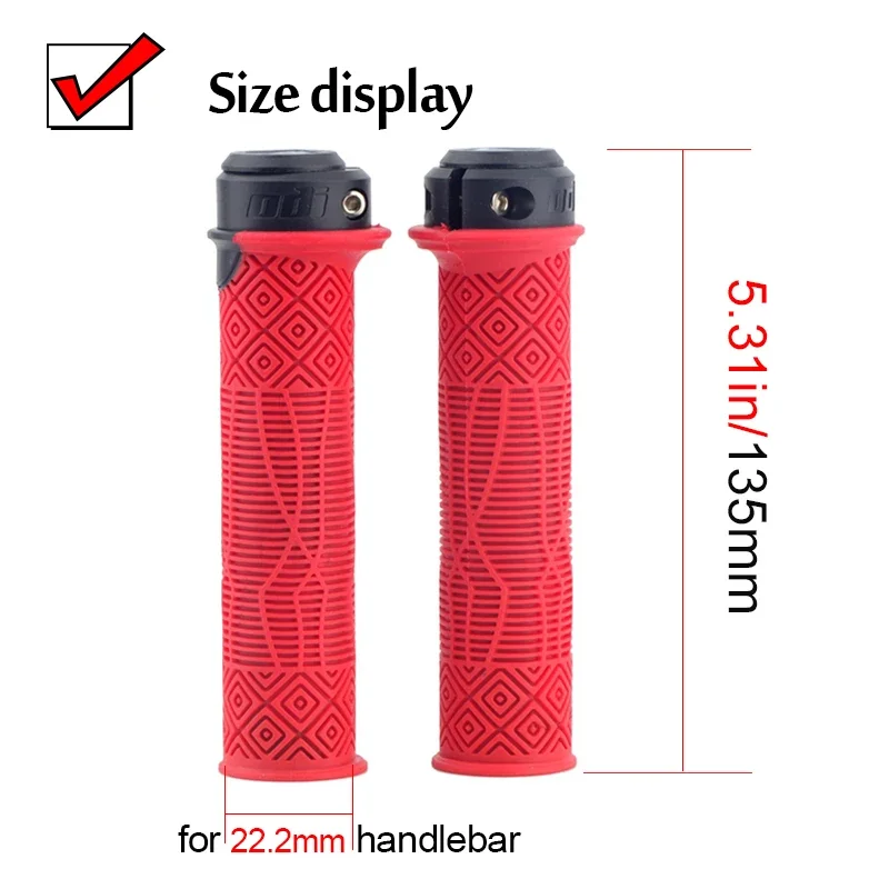 ODI MTB Bicycle Grip Lock 22.2mm Rubber Handlebar Grips Soft Antislip Handle Grip Lock Bar End for Fold BMX XC Bike