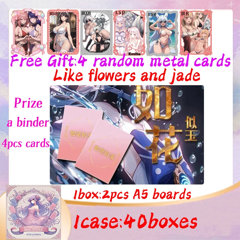 

A5 Size Like Flowers And Jade 2025 Goddess Collection Boards Waifu Swimsuit CCG ACG TCG Trading Cards Gift for Hobbies