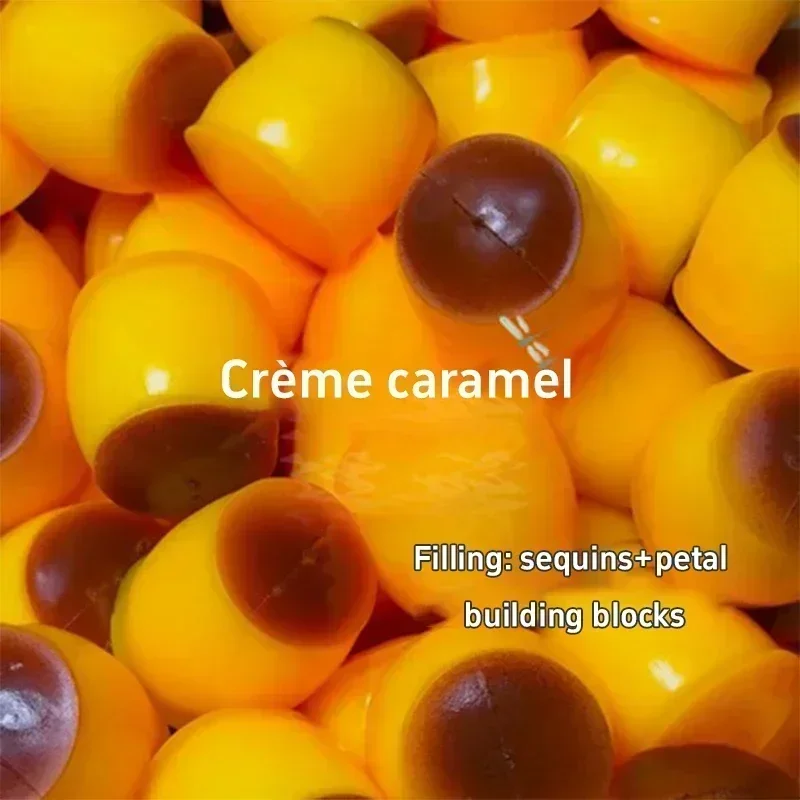 Puddingförmiger Squeeze-Ball Karamell Knusprig Handgemacht Quetschbar Tragbar DIY Fidget-Zubehör zur Stresslinderung & Süßes Schreibtisch-Spielzeug – Detail 6