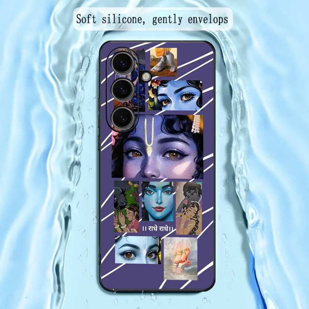 Hinduism Krishna radhey ins Phone Case For Samsung Galaxy S25 S24 S23 S22 S21 S20 Plus Ultra Note20 Limited Edition Soft Black