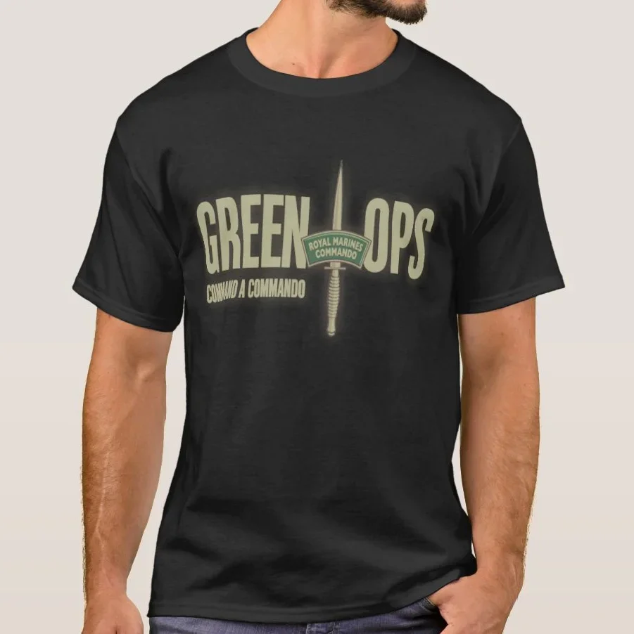 Royal Marine's Commando Green Ops T-Shirt 100% Cotton O-Neck Short Sleeve Summer Casual Mens T-shirt Size S-3XL