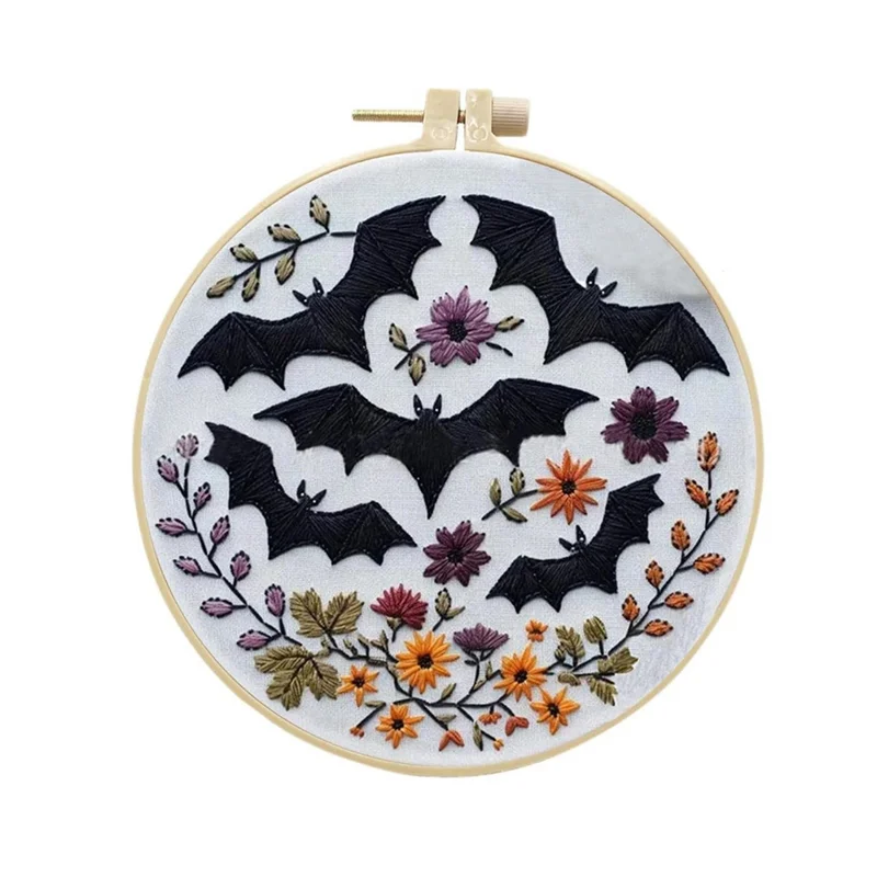 

AT44-Non-Finished Halloween Series, Cross-Stitch Bag, Embroidery Bag For Beginners, DIY Decoration Home Room