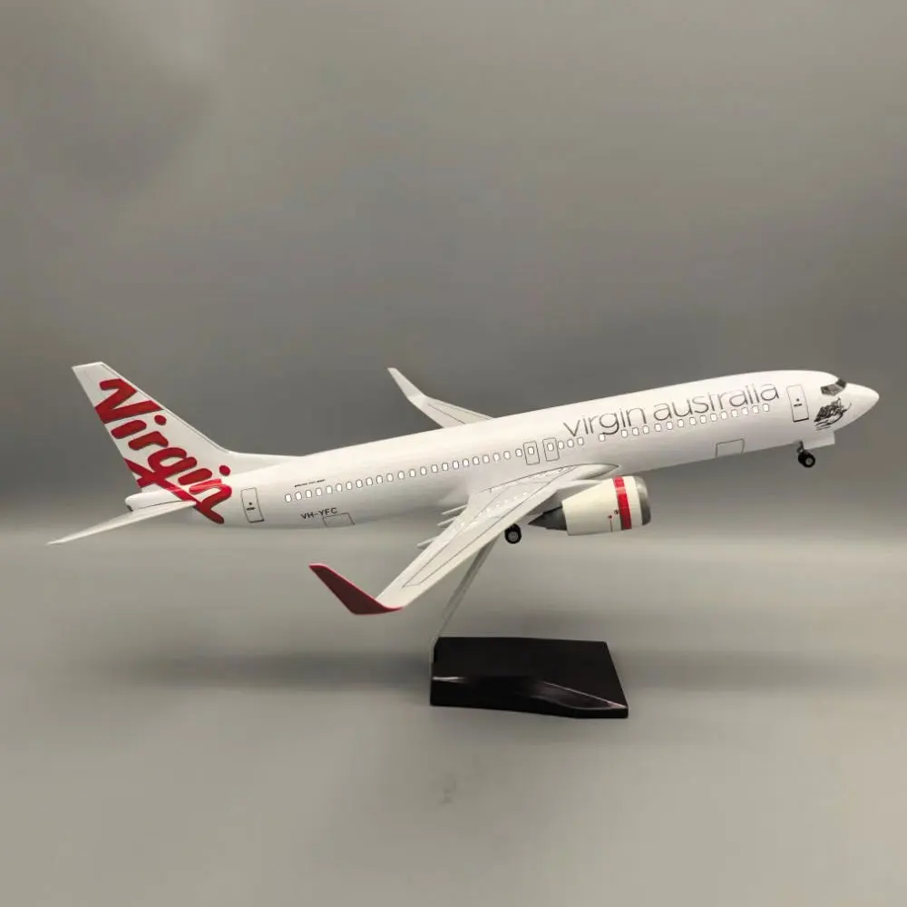 47 سنتيمتر نموذج طائرة أطقم B737-800 العذراء أستراليا 737 1:85 مقياس طائرة مصغرة الراتنج دييكاست الطائرات جمع دمى هدايا