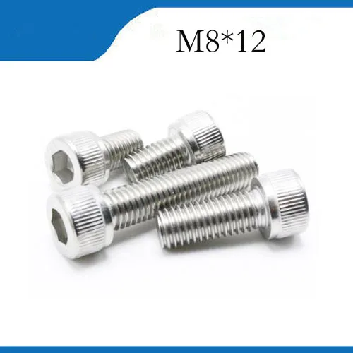 Free Shipping M3*20mm M3 Screws 100pcs 304 Stainless Steel Hexagon Socket Head Cap Screw DIN912 Bolt Satinless Rivet Bolts