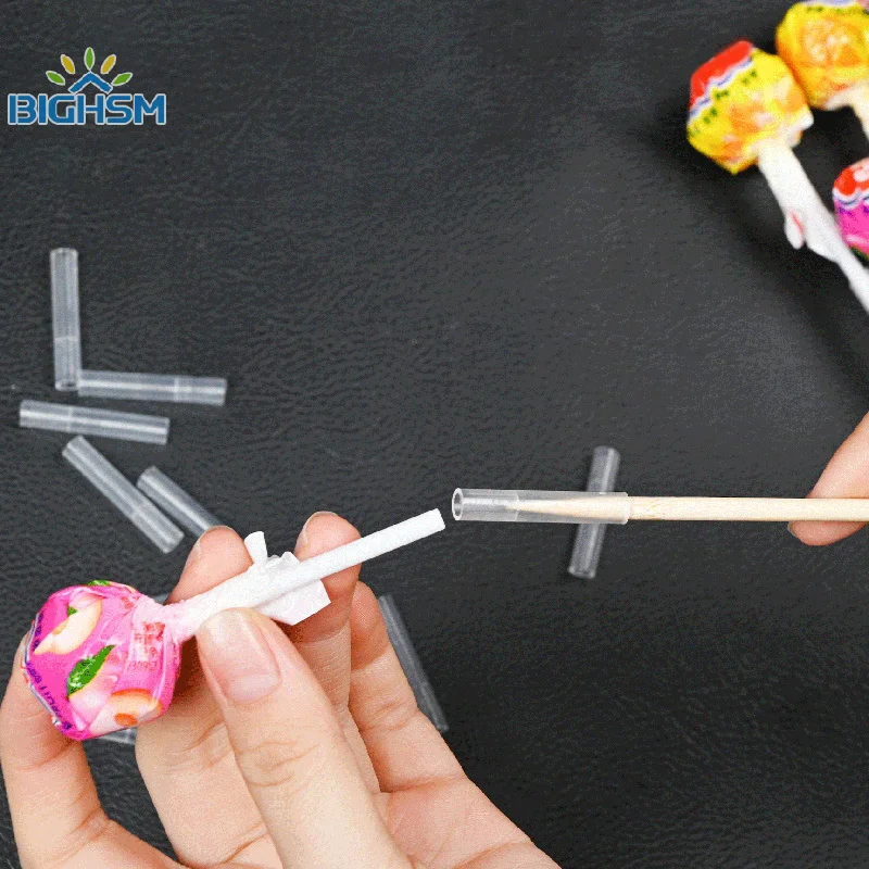 50pcs Lollipop Fixed Sleeve Lollipop Holder DIY Lollipop Bouquet Stand Connecting Tube Fixation Stand Floral Arrangement Tool